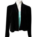 Eileen Fisher Black Velvet Open Front Crop
Cardigan Silk Blend, Sz M Photo 0