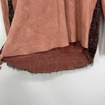 Gimmicks by BKE BKE Womens Mixed Media Long Sleeve Top Size Large Boho Oversized Coral Pink Photo 2