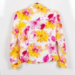 Y2K Mikane Floral Denim Jacket White Size 6 Photo 1