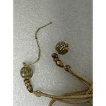 Gorgeous MUSADDILAL Hand Beaded Bag DrawString Purse white and gold Photo 8