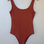 SheIn Burnt orange tank ribbed bodysuit Photo 1