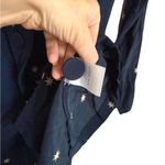 Anthropologie Rue Stiic Navy Star Button Down Dress Long Sleeve Size Small S Photo 6