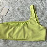 Good American New Women’s Scuba Hot Shoulder bikini top in key lime001 size 3/L Photo 9