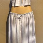 Two piece set .. top with wide leg pants Gray Size L Photo 0