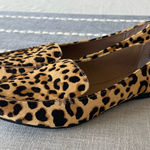 Steve Madden Feather Leopard Loafers Size 7 Genuine Calf Hair Flats Brown Photo 0