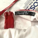 Women’s Size 7 Red Stripes Floral Print Jumpsuit Romper Dress Tank Straps NEW Photo 3