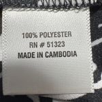 Cynthia Steffe Blouse Top Abstract Print V-Neck Short Sleeve Black White L Photo 3