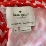 Kate Spade  chevron red striped high neck fit‎ flare summer dress size small Photo 2