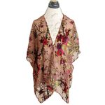 Anthropologie Do Everything in Love Open Kimono Duster Cardigan Floral Velvety Size undefined Photo 1