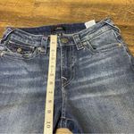 True Religion Billie Mid Rise Straight Jeans Pink Stitch Pockets Women’s 28x33 Photo 6