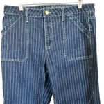 Hydraulic Striped High Rise Ankle Wide Leg Women's Jeans Size 16 Photo 1