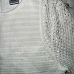 Cache White Ribbed Sheath Dress with Dolman Sleeves, Size Medium NWOT Photo 6