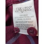 Fox Racing Flannel Plaid Button Front Shirt size Large‎ womens Moto Western Pink Photo 6