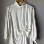 ZARA  Dress Tunic Blouse White Satin Effect Photo 3