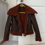 Forever 21  Faux Leather Shearling Brown Jacket Photo 0