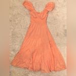 Free People NWOT  Sundrenched Smocked Puff Sleeve Maxi Dress color orange sz XS Photo 6