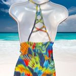 ABS Allen Schwartz Nwt! ABS brand gorgeous tropical parrot design swim top! Photo 3