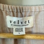 Velvet Large Dionne Linen Jumpsuit in Cement Pale Lavender Purple Photo 7