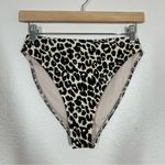 Something Navy Leopard Print High Rise Bikini Bottoms Photo 12