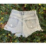 AGOLDE Light Wash High Rise Distressed Denim Shorts Size 23 Photo 1