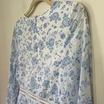 Disney Princess White Blue Floral Long Sleeve Lined Romper ~ FLAWED ~ Size M Photo 10