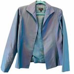 LAFAYETTE 148 Silk Turquoise Shark Skin Blazer 2 Photo 0