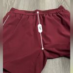 Zyia  Burgundy Red High‎ Rise Mid length Activewear Shorts Size S Photo 6