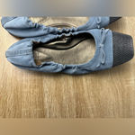 Brunello Cucinelli Suede Monili Cap-Toe Ballerina Flats slate blue Women’s Sz 40 Photo 4