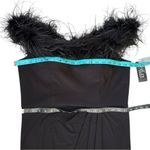 Alex Evenings NEW  Fur Trimmed Off the Shoulder Gown Black Gala Party Size 14 Photo 8