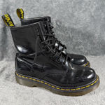 Dr. Martens 1460 Women’s 7 Lace Up 8 Eye Boots Black Patent Leather Photo 0