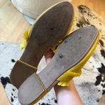 Birdies  The Ani Marigold Yellow Suede Slip On Fringe Mule Size 12‎ Photo 3
