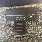 Venezia 18/20W stretchy heathered knit wide sleeved sweater wide waistband Gray Photo 7