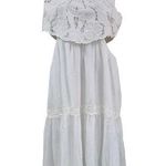 Impressions  white Embroidered Maxi dress Sz 1X Wedding Summer Beach Travel NWT Photo 0