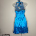 Taboo  vintage Y2K Halter neck open back 9/10 blue homecoming prom cocktail dress Photo 1
