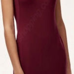 Aritzia Babaton Louie Dress Shift Sheath Mini Magenta Maroon Red Size US 4 Photo 0