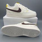 Nike Chic and Comfortable: Women's Court Vision Low - Sail/Yellow/Brown Size 6.5 Photo 2