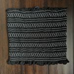 American Eagle Navy & White Ribbed & Stitched Tube Top Photo 0