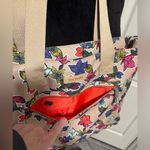 Vera Bradley Lighten Up Expandable Tote In Falling Flowers Neutral Pattern Photo 6