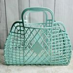 Sun Jellies Rubber Seafoam Green Original Jelly Basket Bag 12"H x 13"W Photo 0