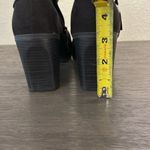 SO  Black Ankle Boots‎ Size 7.5 Casual Block Heel Ring Accent Photo 5