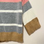 H by Halston Halston striped colorblock turtleneck pullover sweater, sz M oversized, NWOT Photo 7