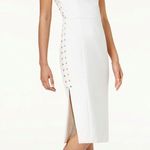 NWT Mare Mare Caliz One Shoulder White Lace Up Dress Photo 1