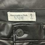 Abercrombie & Fitch  90s Straight Pants Size 2 Black Faux Leather Ultra High Rise Photo 5