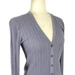 ZARA  Cable-knit Rhinestone Jewel Buttons Cardigan Lavender Size Medium Photo 2
