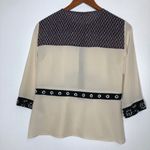 Nanette Lepore Beaded Silk Blouse HAS STAIN Small Photo 1