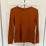 Athleta NWT Outbound Long Sleeve Top Burnt Orange Clay Size Small Supima Cotton Photo 1