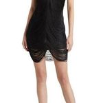 Azalea Wang Black Fringe Halter Mini Dress US M Size M Photo 0