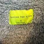 Playing for Keeps Blue Sherpa Fleece Pullover Quarter Zip size Small Photo 1