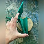 Jim Thompson Vintage green pleated silk square evening cocktail shoulder purse Photo 10