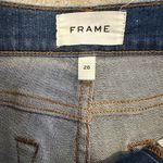 frame denim FRAME LE HIGH SKINNY JEANS WITH BLACK LEATHER  LIKE PIPING SIZE 26 Photo 12